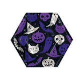 Halloween morado con plata